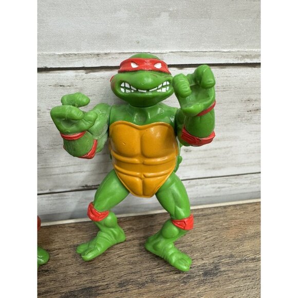 TMNT Raphael Lot of 2 Vintage Ninja Turtles Figures 1988 - Picture 3 of 10